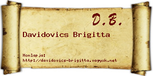 Davidovics Brigitta névjegykártya