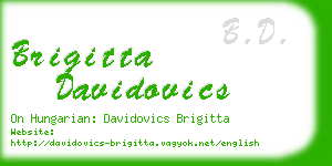 brigitta davidovics business card